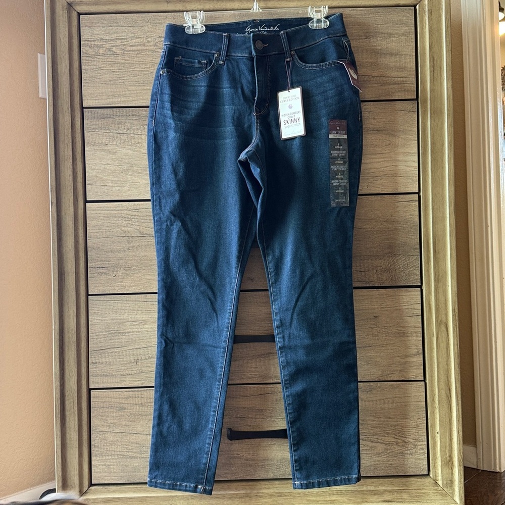 Gloria Vanderbilt Dark Blue Hidden Comfort Curvy Skinny